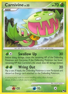 Carnivine Pokémon card, number 7