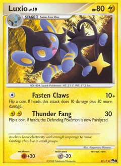 Luxio Pokémon card, number 8