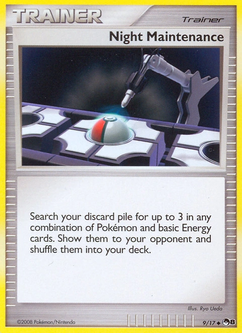 Night Maintenance Pokémon card from POP Series 8, number 9 (Standard print)