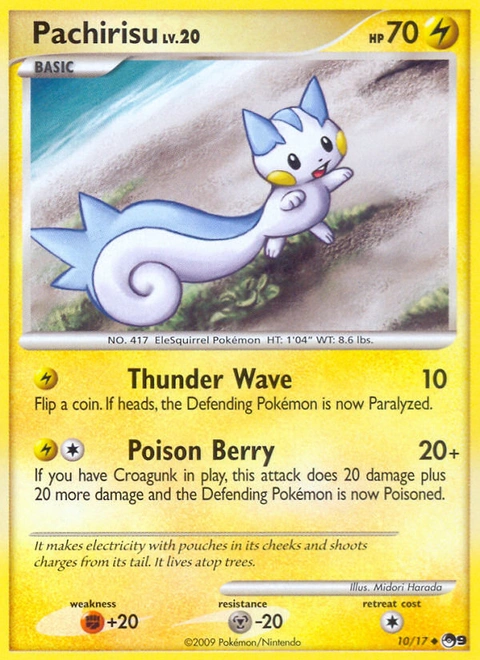 Pachirisu Pokémon card from POP Series 9, number 10 (Standard print)
