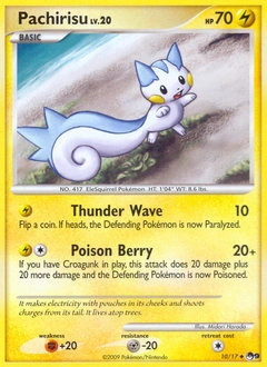 Pachirisu Pokémon card, number 10