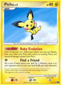 Pichu Pokémon card, number 11