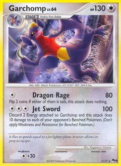 Garchomp Pokémon card, number 1