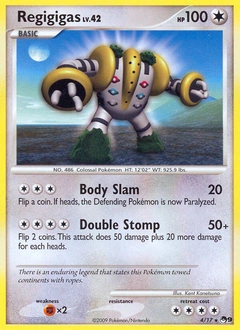 Regigigas Pokémon card, number 4