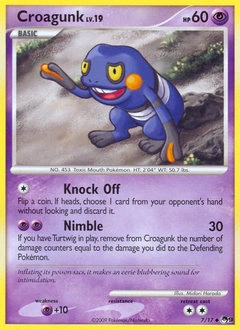 Croagunk Pokémon card, number 7