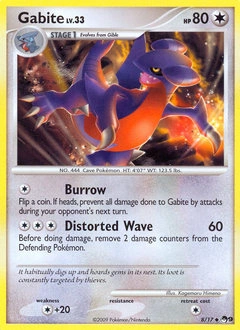 Gabite Pokémon card, number 8