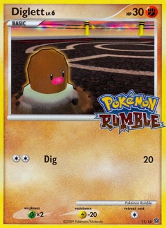 Diglett Pokémon card, number 11