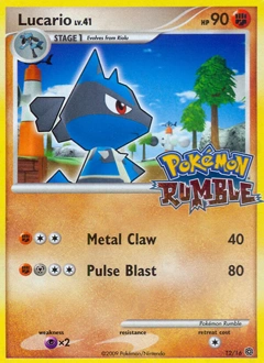 Lucario Pokémon card, number 12