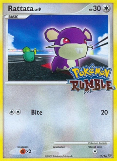 Rattata Pokémon card, number 15