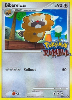 Bibarel Pokémon card, number 16