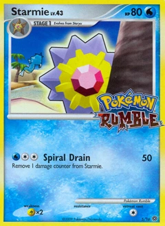 Starmie Pokémon card, number 5
