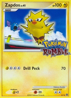 Zapdos Pokémon card, number 8
