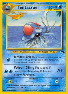 Tentacruel Pokémon card, number 10