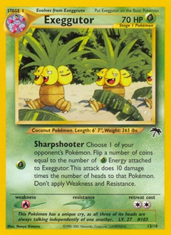 Exeggutor Pokémon card, number 13