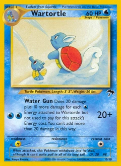 Wartortle Pokémon card, number 15