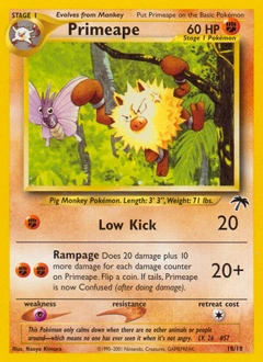 Primeape Pokémon card, number 18