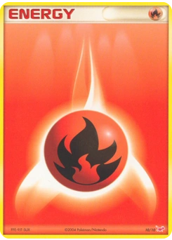 Fire Energy Pokémon card, number 10