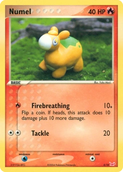 Numel Pokémon card, number 5