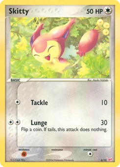 Skitty Pokémon card, number 6