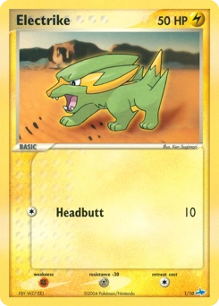 Electrike Pokémon card, number 1