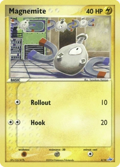 Magnemite Pokémon card, number 4