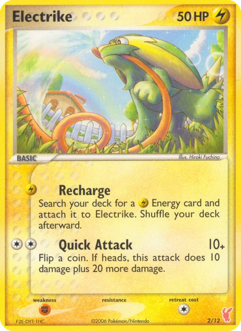 Electrike Pokémon card from EX Trainer Kit 2 Plusle, number 2 (Standard print)