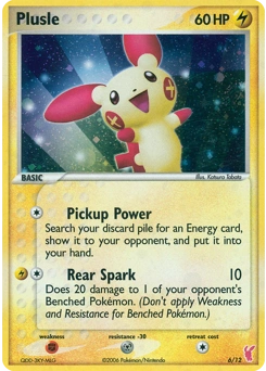 Plusle Pokémon card, number 6