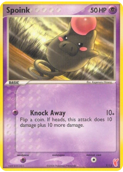 Spoink Pokémon card, number 7