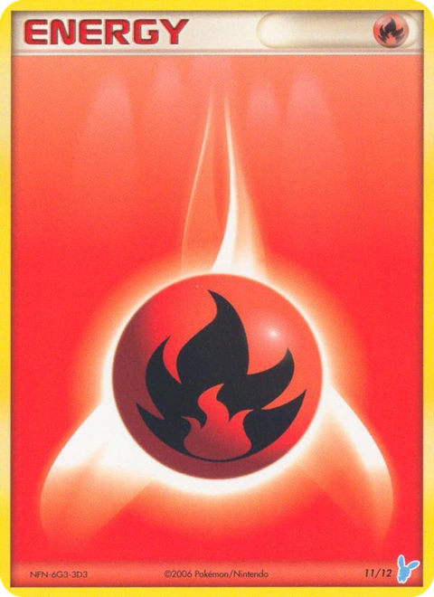Fire Energy Pokémon card from EX Trainer Kit 2 Minun, number 11 (Standard print)