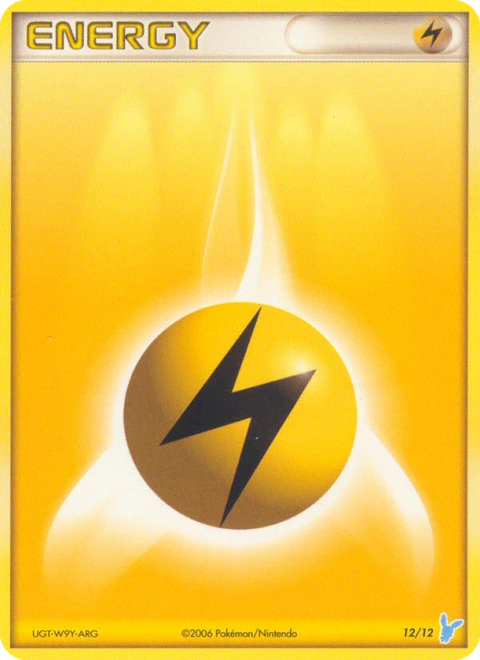 Lightning Energy Pokémon card from EX Trainer Kit 2 Minun, number 12 (Standard print)