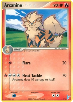 Arcanine Pokémon card, number 1
