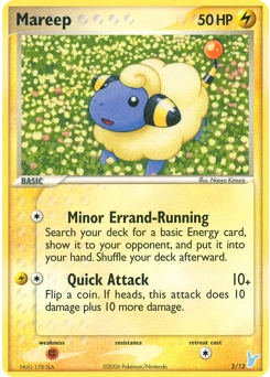 Mareep Pokémon card, number 5