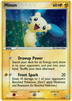 Minun Pokémon card, number 6