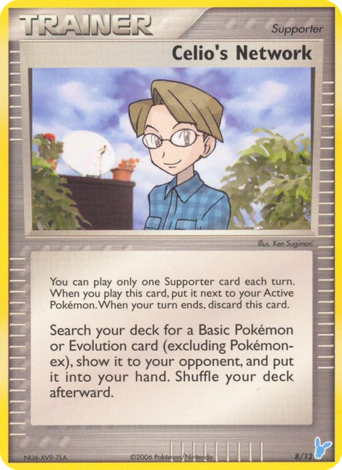 Celio's Network Pokémon card from EX Trainer Kit 2 Minun, number 8 (Standard print)